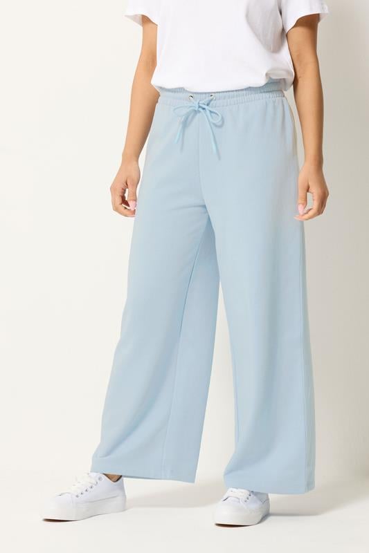  M&Co Petite lichtblauwe joggingbroek met wijde pijpen