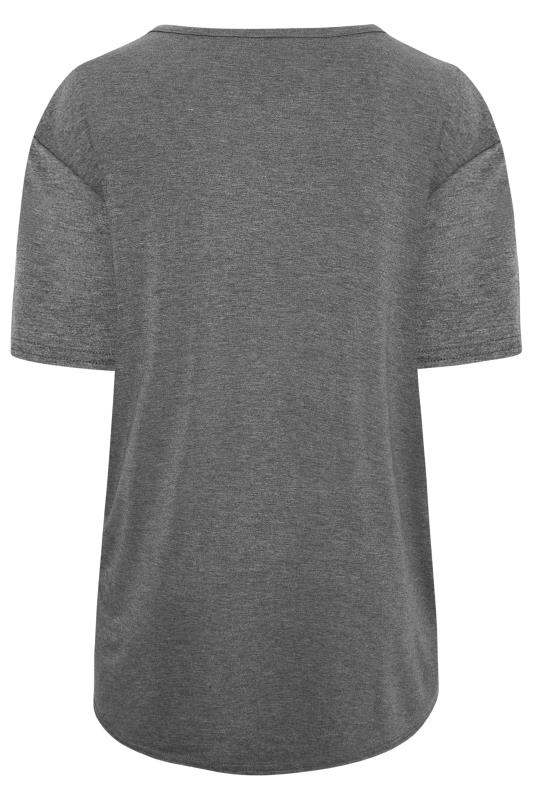 YOURS ACTIVE Plus Size Charcoal Grey 'Do Your Thing' Slogan Top | Yours Clothing 7