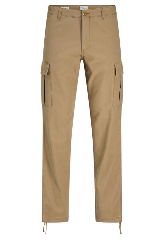 JACK & JONES Big & Tall Stone Brown 'Barkley' Cargo Trousers | BadRhino 3