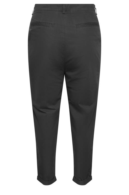 YOURS Plus Size Black Straight Leg Chino Trousers | Yours Clothing  5