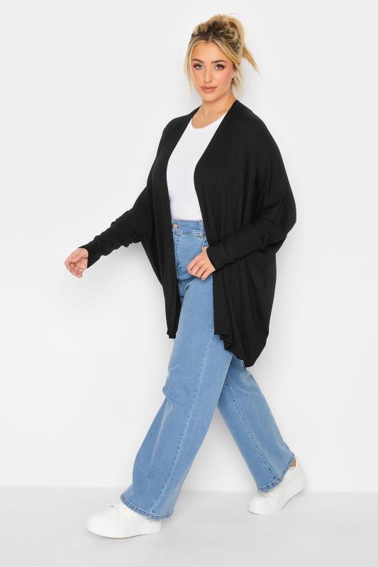 YOURS Plus Size Black Batwing Sleeve Cardigan | Yours Clothing 2