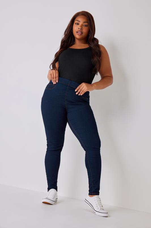 Jeggings Grande Taille YOURS FOR GOOD Curve Indigo Stretch Blue Pull On JENNY Jeggings