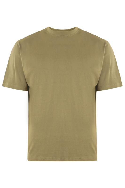 KAM Big & Tall Olive Green Plain T-Shirt 2