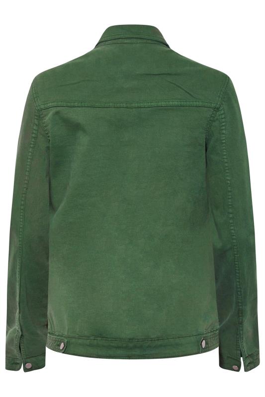LTS Tall Dark Green Denim Jacket 6