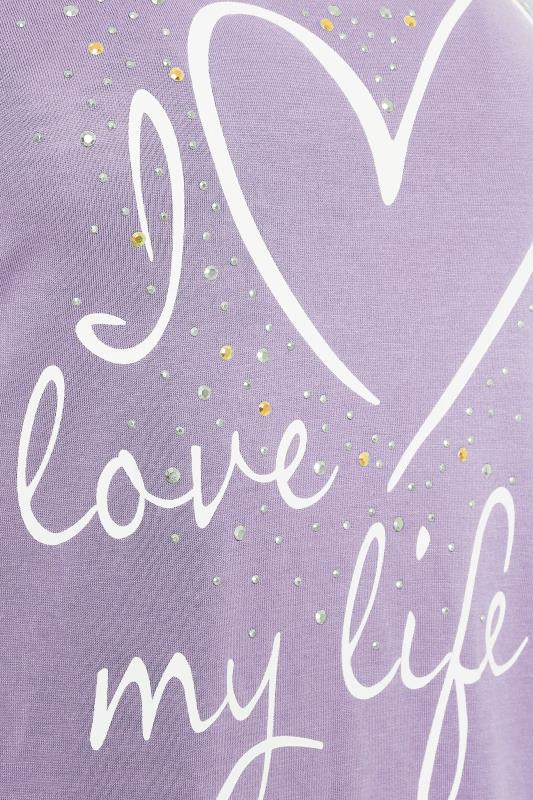 LTS LilacPurple 'I Love My Life' Ruched Side Tunic Top | Long Tall Sally 7