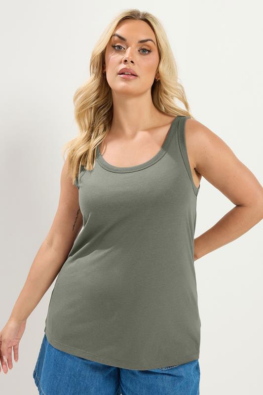  YOURS saliegroen core basic topje