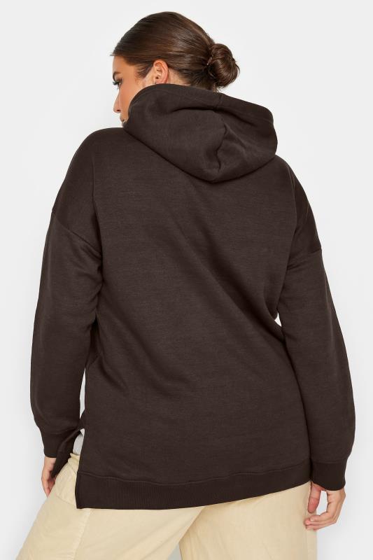 Plus Size Chocolate Brown Hoodie | Yours Clothing 3