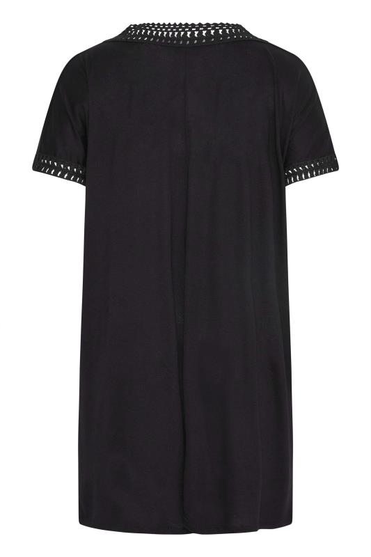 Plus Size Black Contrast Trim Tunic Dress | Yours Clothing 7