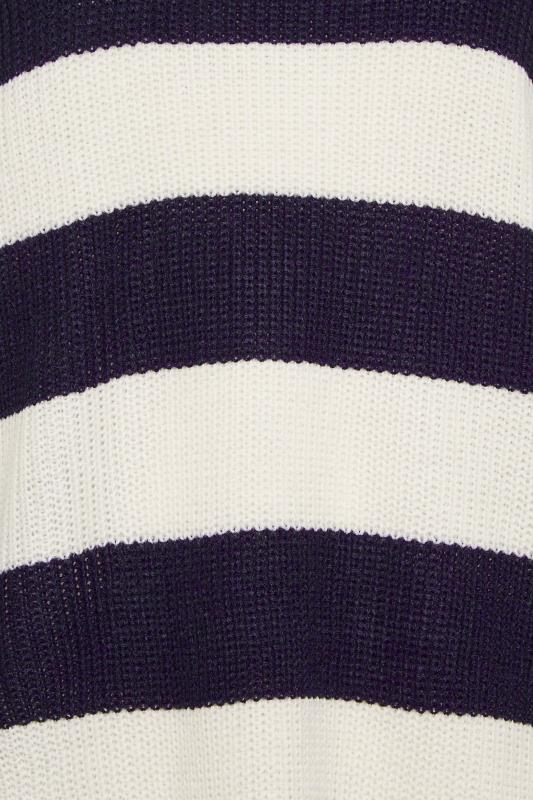 YOURS Plus Size Navy Stripe Jumper | Yours Clothing 5