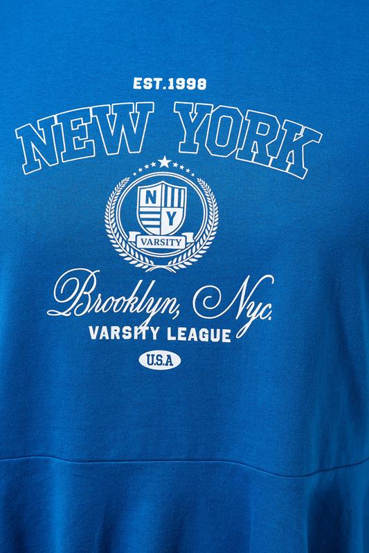 LIMITED COLLECTION Plus Size Blue New York Sporty Peplum Top 4