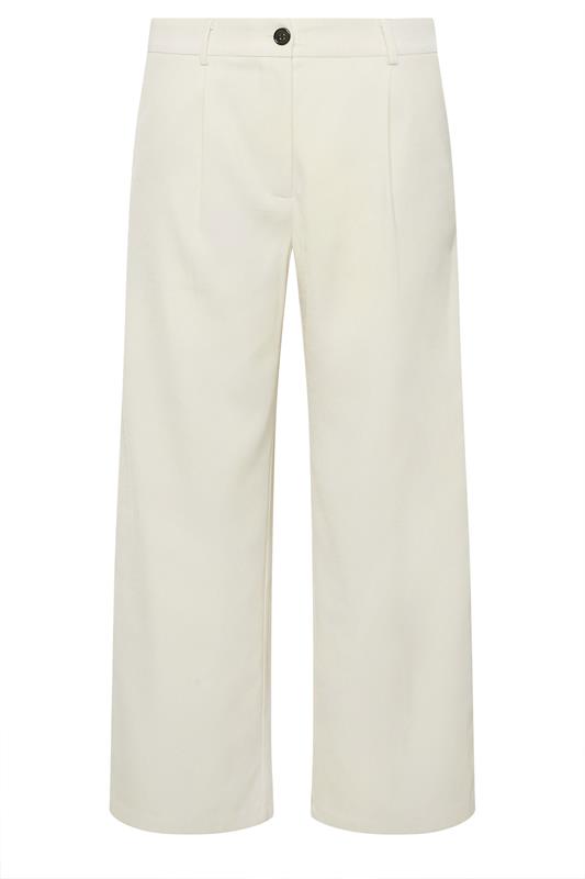 PixieGirl Petite Women's Ivory White Formal Wide Leg Trousers | PixieGirl 6