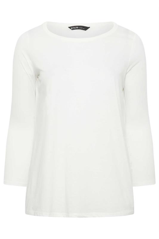 YOURS Plus Size White Long Sleeve Top | Yours Clothing 5