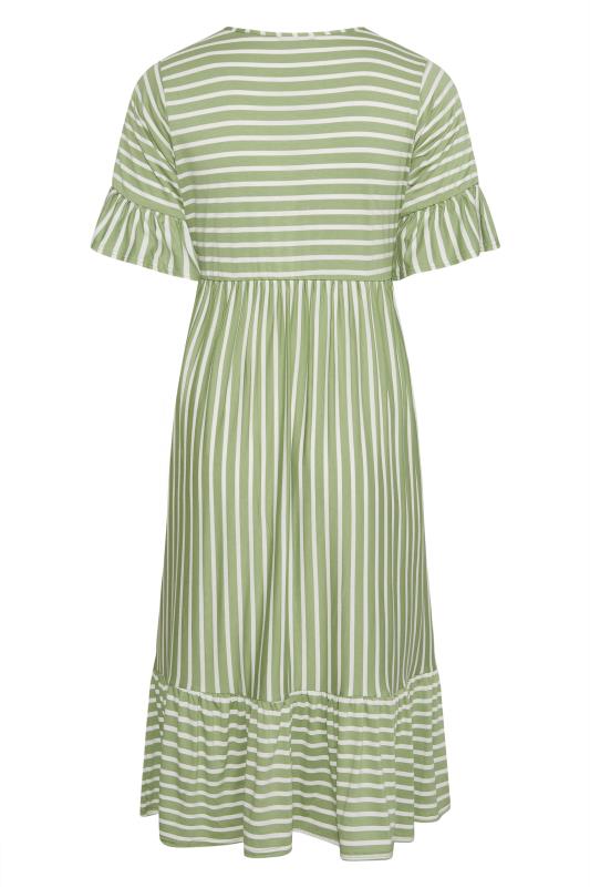 LIMITED COLLECTION Curve Sage Green Stripe Print Midaxi Smock Dress_Y.jpg