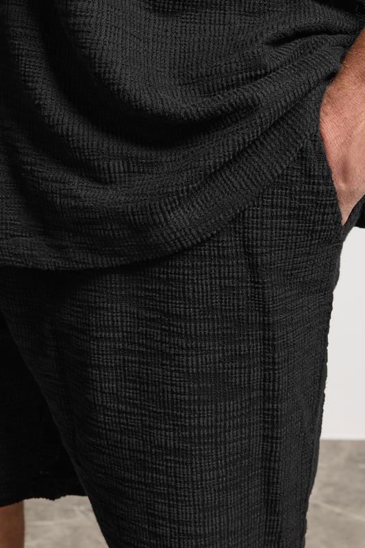 BadRhino Big & Tall Black Textured Shorts | BadRhino 5