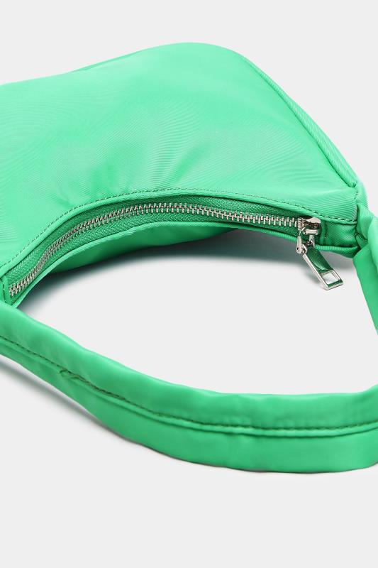 Bright Green Fabric Shoulder Bag | Yours Clothing 5