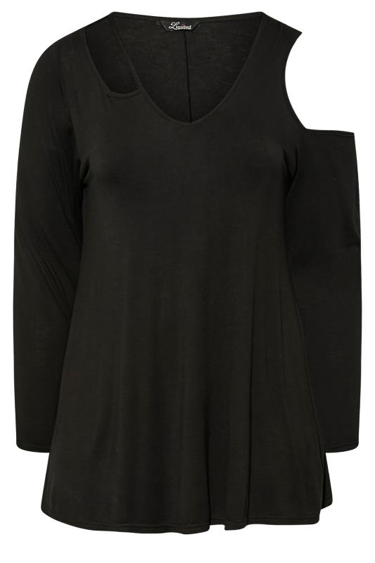 LIMITED COLLECTION Curve Black Cut Out Detail Top 6
