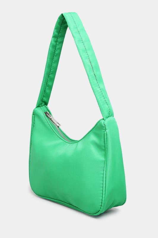 Bright Green Fabric Shoulder Bag 1