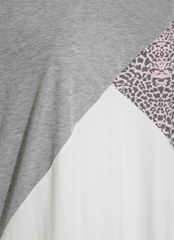 LIMITED COLLECTION Curve Grey Leopard Print Colour Block T-Shirt_S.jpg