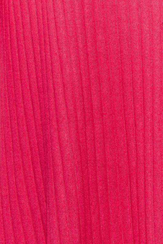 Plus Size Hot Pink Eyelet Tie Detail Soft Touch Top | Yours Clothing 5