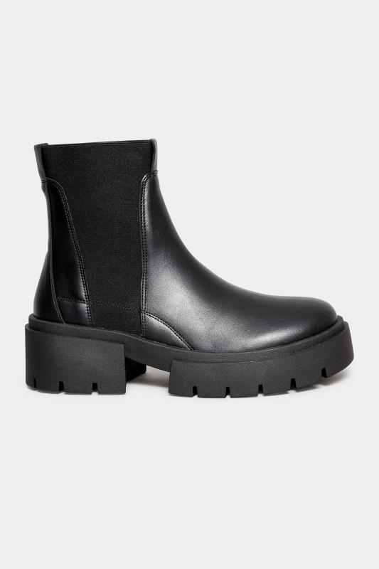 LIMITED COLLECTION Black Chunky Chelsea Ankle Boots In Wide E Fit | Yours Clothing 3