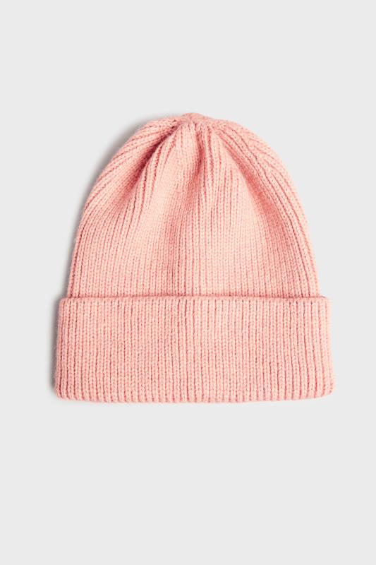 Plus Size Pink Knitted Soft Touch Beanie Hat | Yours Clothing 2