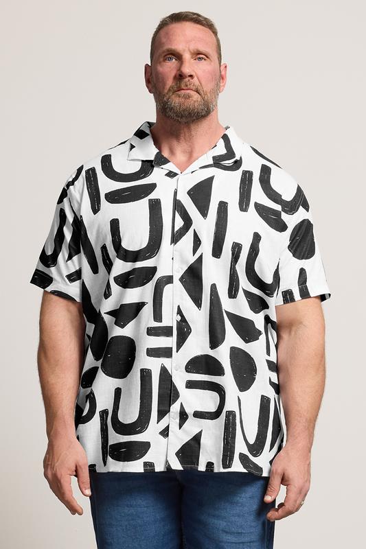 BadRhino Big & Tall Black Abstract Print Shirt | BadRhino 1