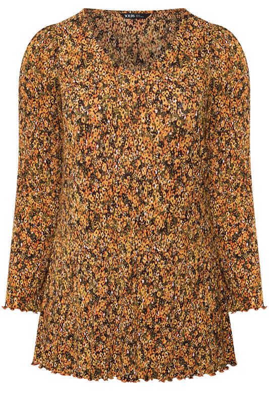  YOURS Curve Orange Floral Tunic Top