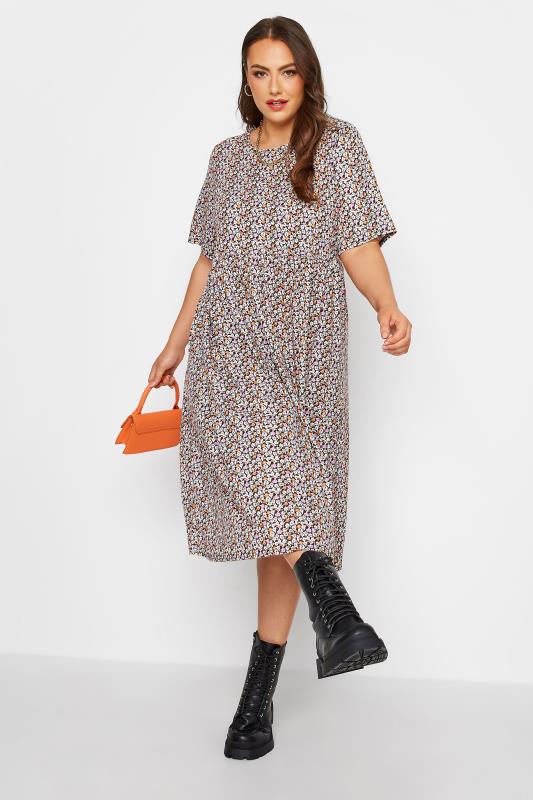  Grande Taille LIMITED COLLECTION Curve Black Ditsy Print Midaxi Dress