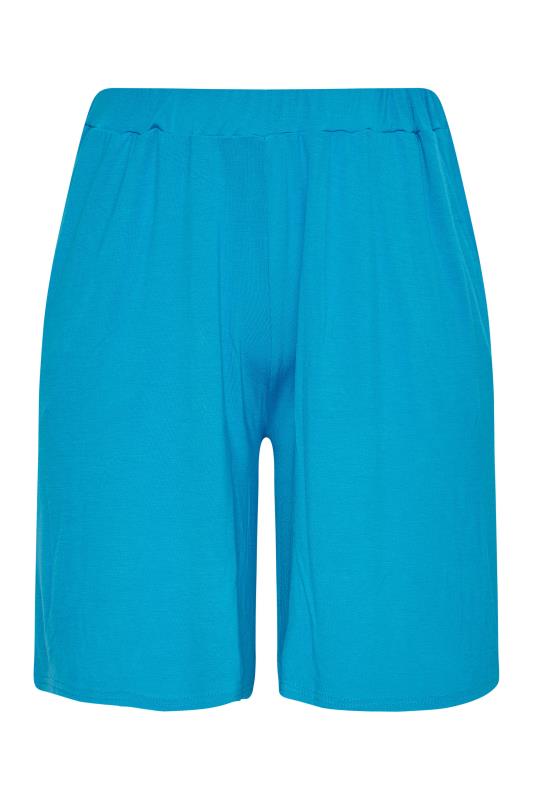 Curve Bright Blue Pull On Jersey Shorts_X.jpg
