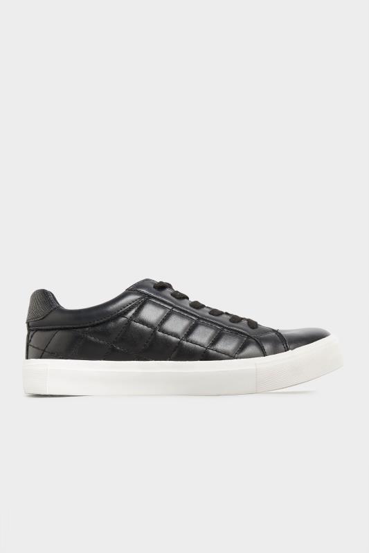 LTS Black Quilted Trainers In Standard D Fit 3