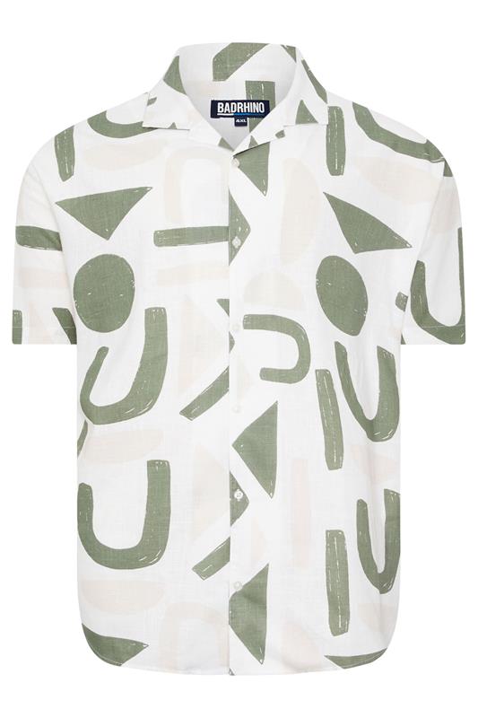 BadRhino Big & Tall Green Abstract Print Shirt | BadRhino 6