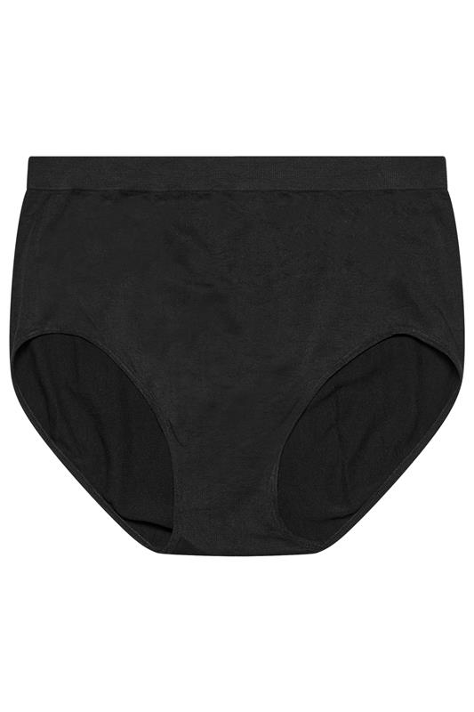 YOURSET Plus Size 3 PACK Black & Nude Seamless Light Control Full Briefs | Yours Clothing  10