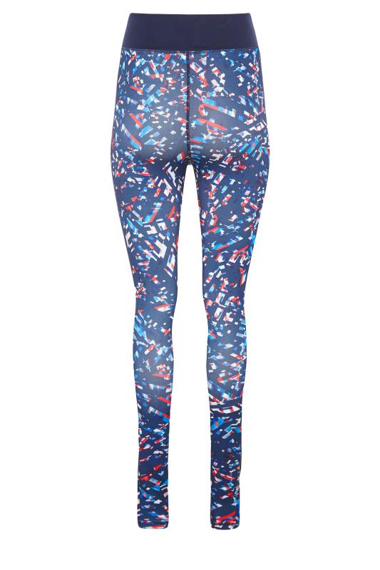 LTS ACTIVE Tall Navy Blue Mixed Print High Waisted Gym Leggings 5