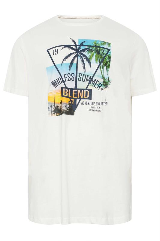 BLEND Big & Tall White 'Endless Summer' Graphic T-Shirt | BadRhino 2