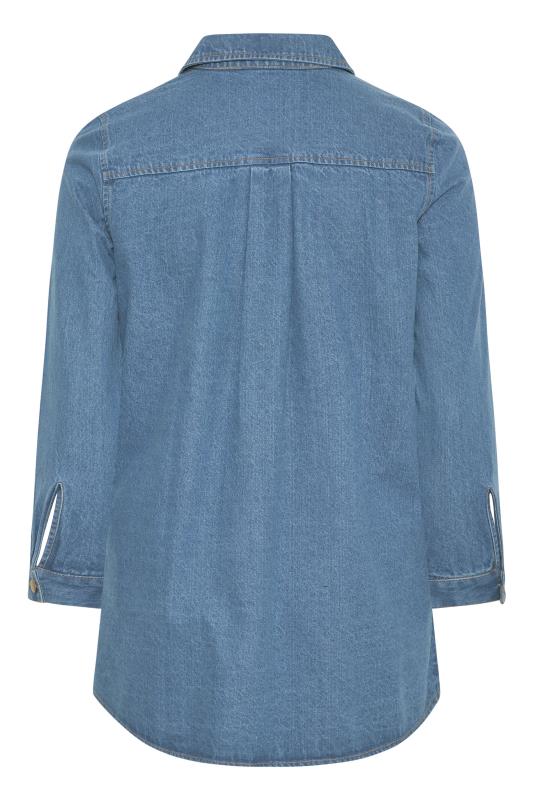 LIMITED COLLECTION Plus Size Blue Denim Shacket | Yours Clothing  7