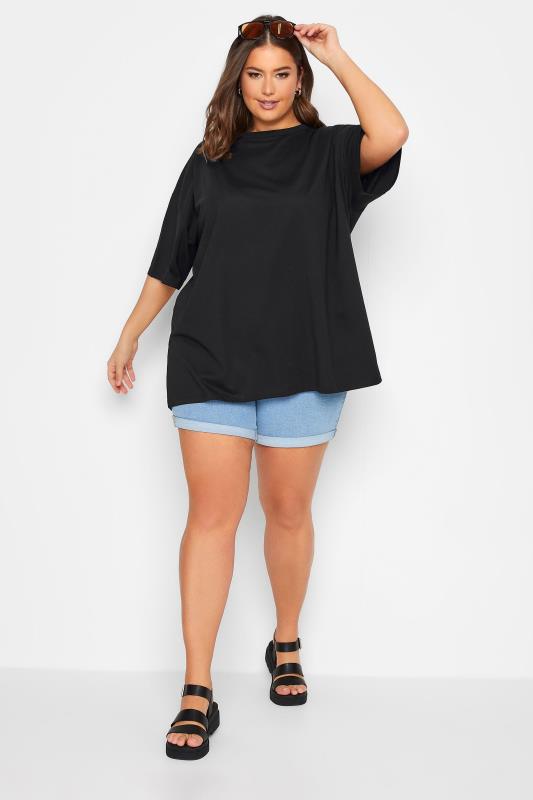 YOURS Curve Plus Size Charcoal Grey & Black Leopard Print Smiley Face T-Shirt | Yours Clothing  6