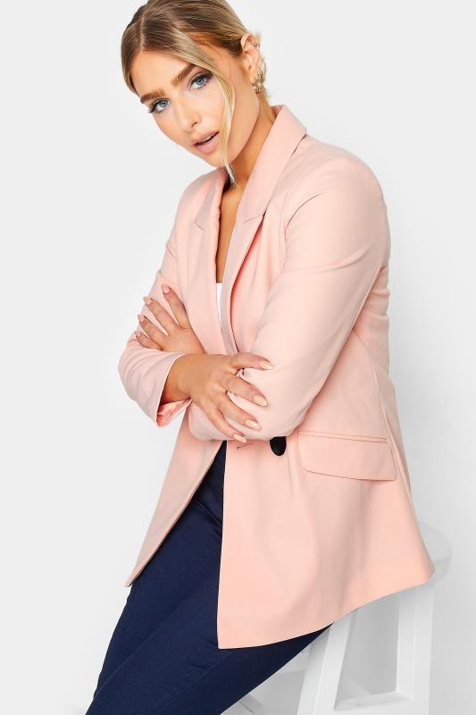 M&Co Pink Tailored Button Blazer | M&Co 5