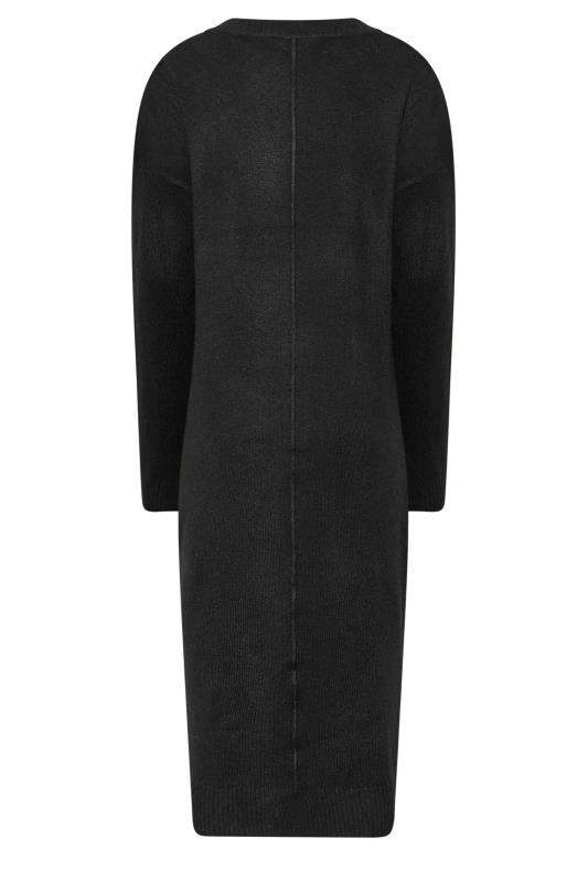 LTS Tall Women's Black Knitted Midi Dress | Long Tall Sally  6