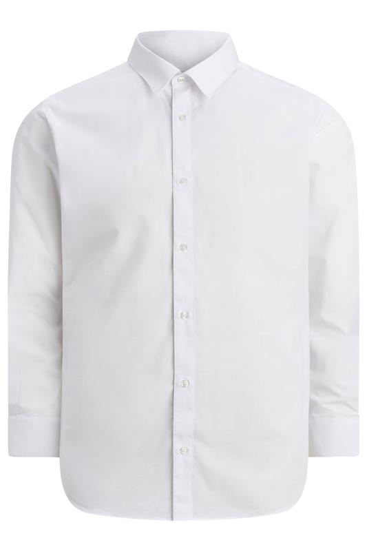 JACK & JONES Big & Tall White Long Sleeve Shirt | BadRhino 2