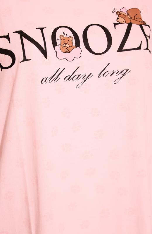 Curve Pink 'Snooze All Day Long' Slogan Nightdress_S.jpg