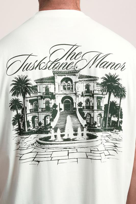 BadRhino Big & Tall White 'The Tuskstone Manor' Graphic T-Shirt | BadRhino  4