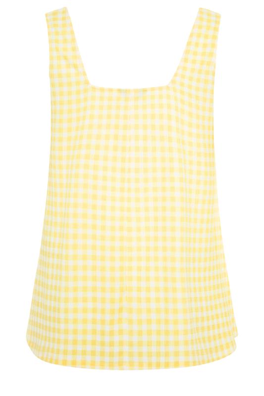 Curve Yellow Gingham Square Neck Vest Top 6