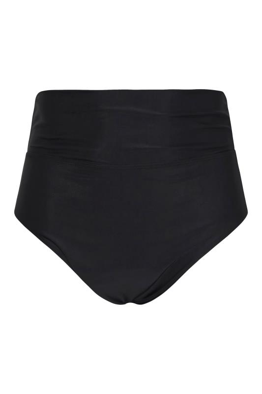 Plus Size Black Fold Over Tummy Control Bikini Brief | Yours Clothing  8
