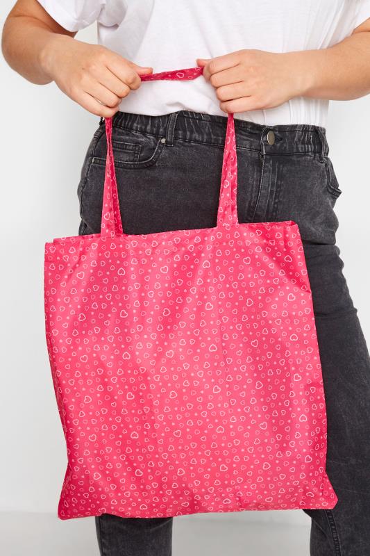 Ukraine Crisis 100% Donation Pink Heart Shopper Bag | Yours Clothing 1