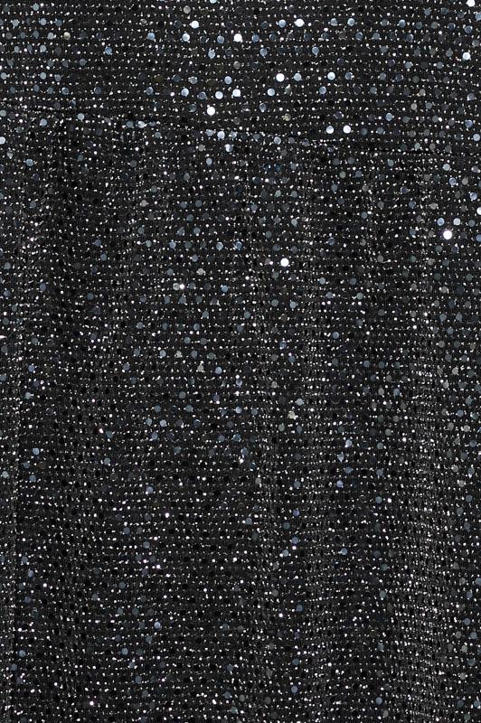 Plus Size Black & Silver Sequin Smock Dress | Yours Clothing 6