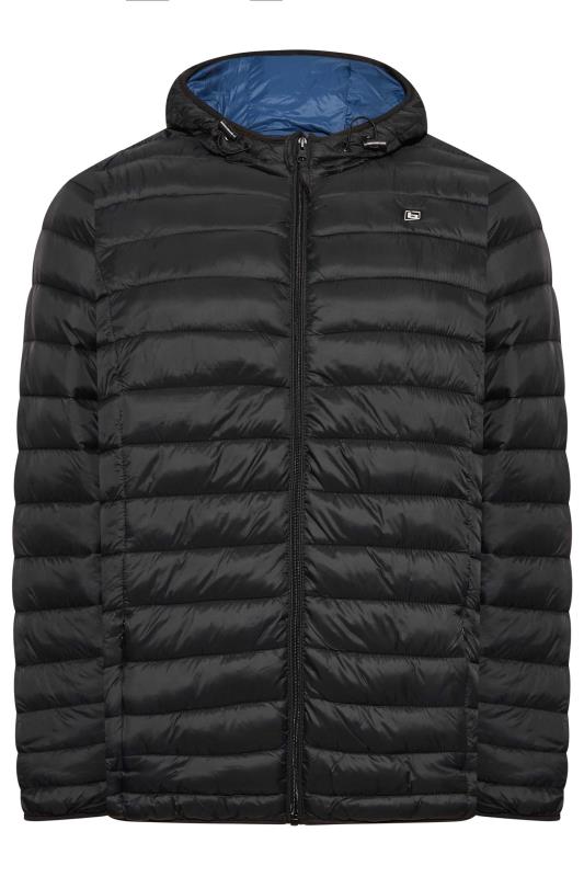 BLEND Big & Tall Black Hooded Padded Jacket | BadRhino 3