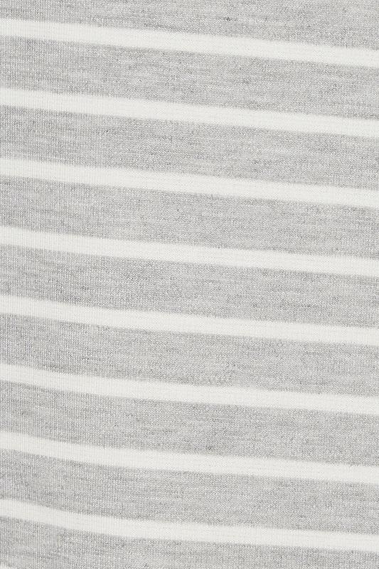 Grey Stripe 3/4 Length Sleeve Top_S.jpg
