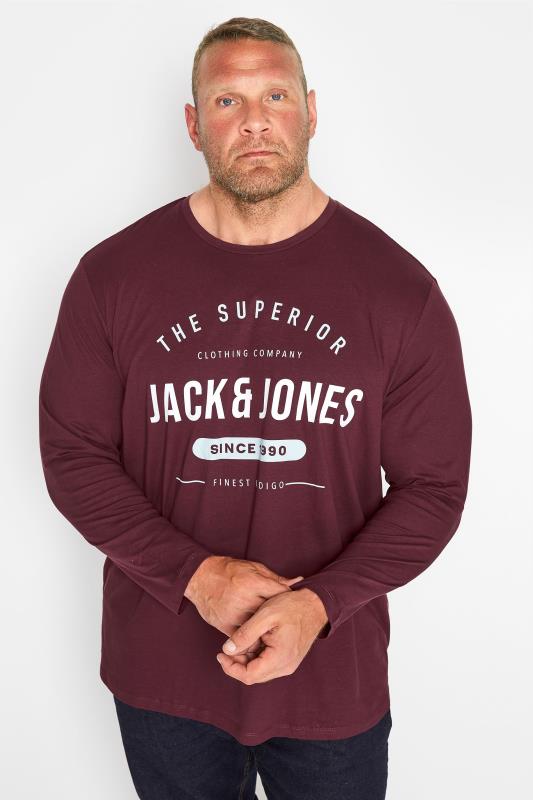 JACK & JONES Burgundy Herro Long Sleeve T-Shirt_M.jpg