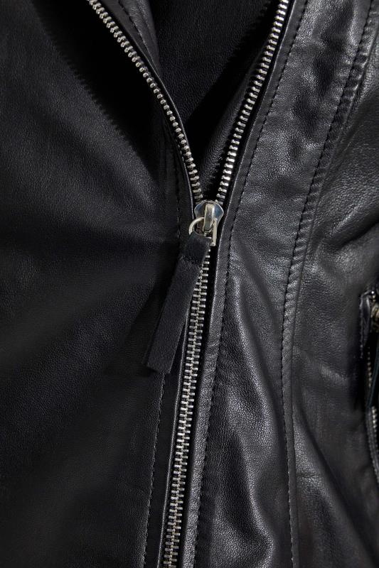 Petite Black Leather Biker Jacket | PixieGirl  5