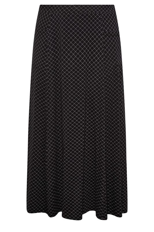 Plus Size Black Diamond Print Maxi Skirt | Yours Clothing 5